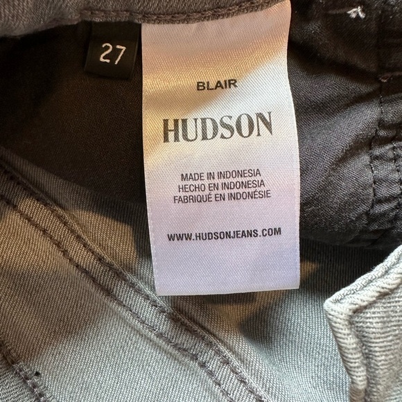 Hudson Jeans Grey Blair High Rise Cropped Bootcut Jeans size 27 - Picture 8 of 12